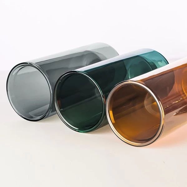 Bespoke 8oz double wall borosilicate glass green