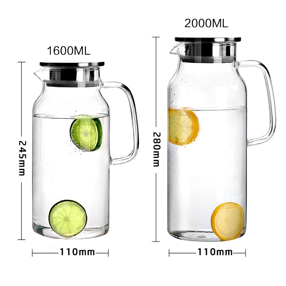 Bulk 2000ml Borosilicate Water Pitcher