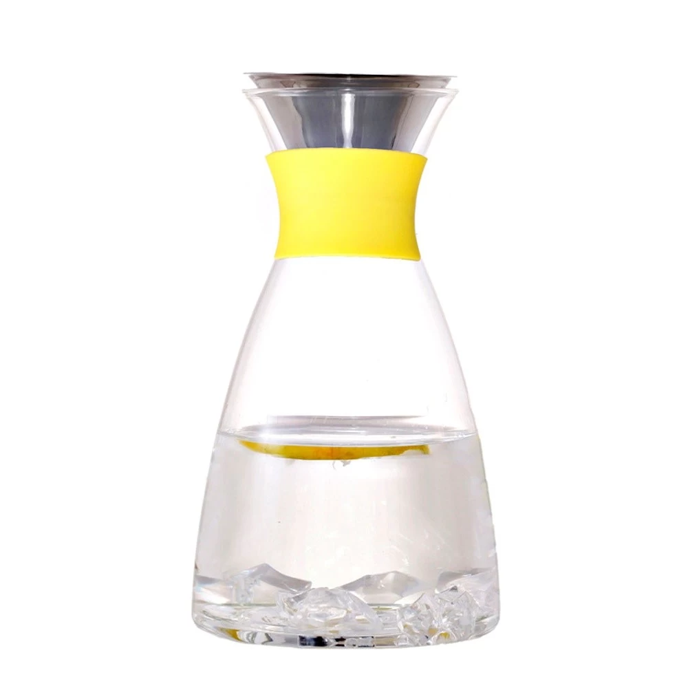 OEM and ODM 1200ml Borosilicate Glass Carafe with Silicon Sleeve