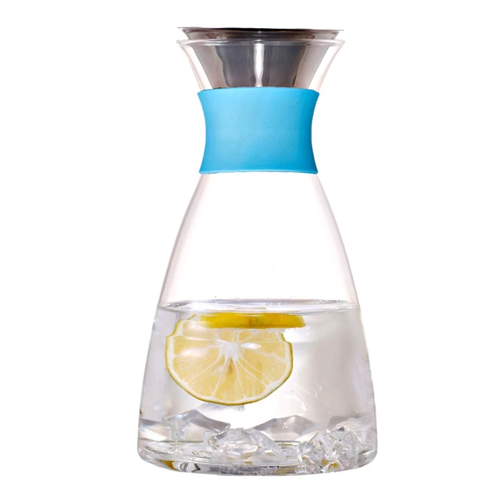 OEM and ODM 1200ml Borosilicate Glass Carafe with Silicon Sleeve