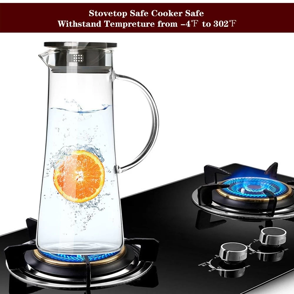 Wholesale Borosilicate Water Jug with Cup 1500ml