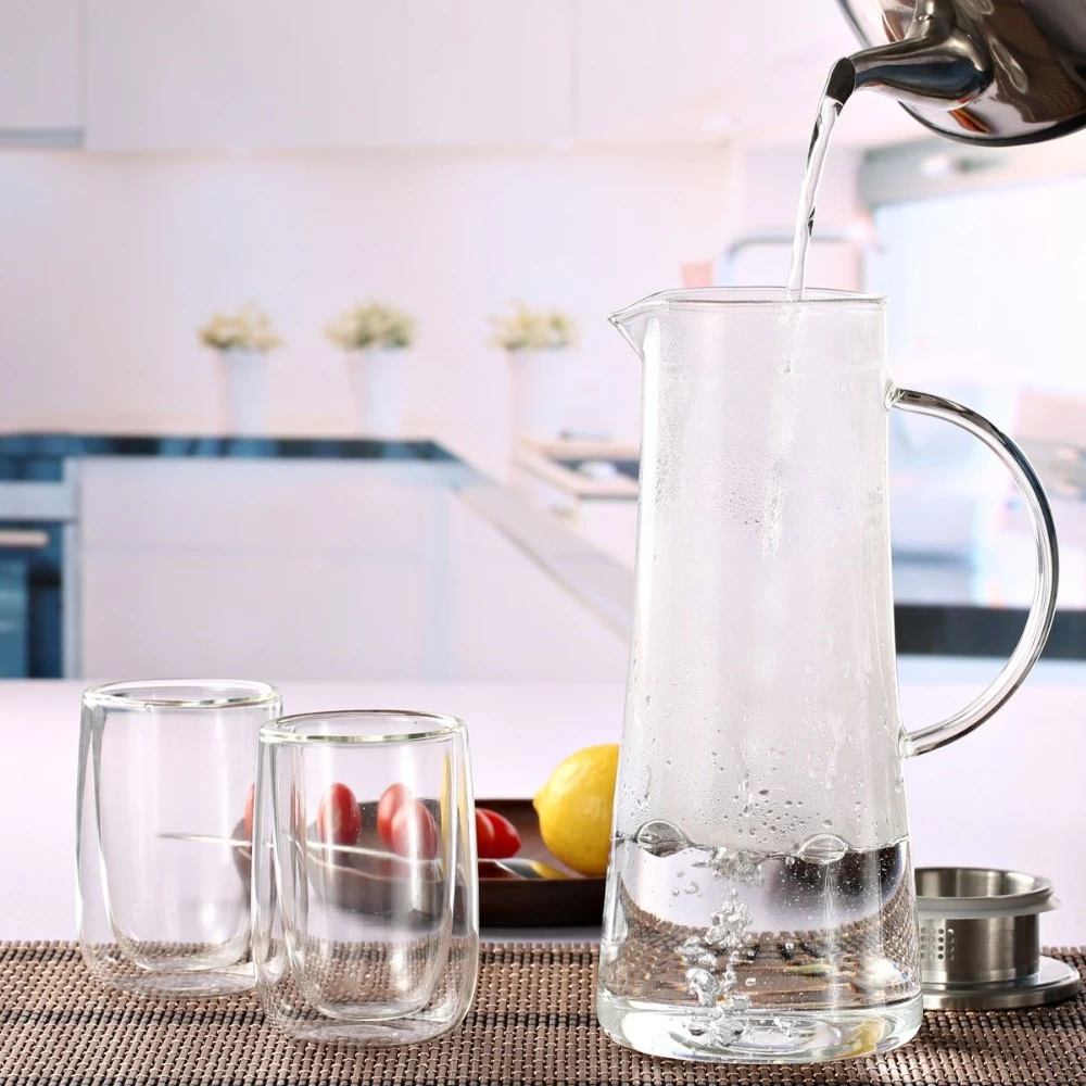 Wholesale Borosilicate Water Jug with Cup 1500ml