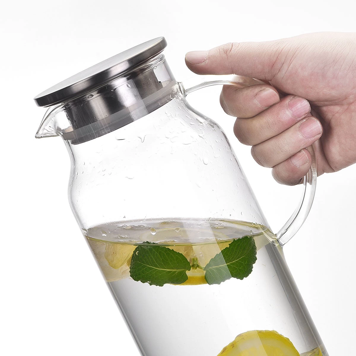 High End Quliaty Glass Cold Water Kettle Portable Water Pot Scented Tea Kettle for Home Office