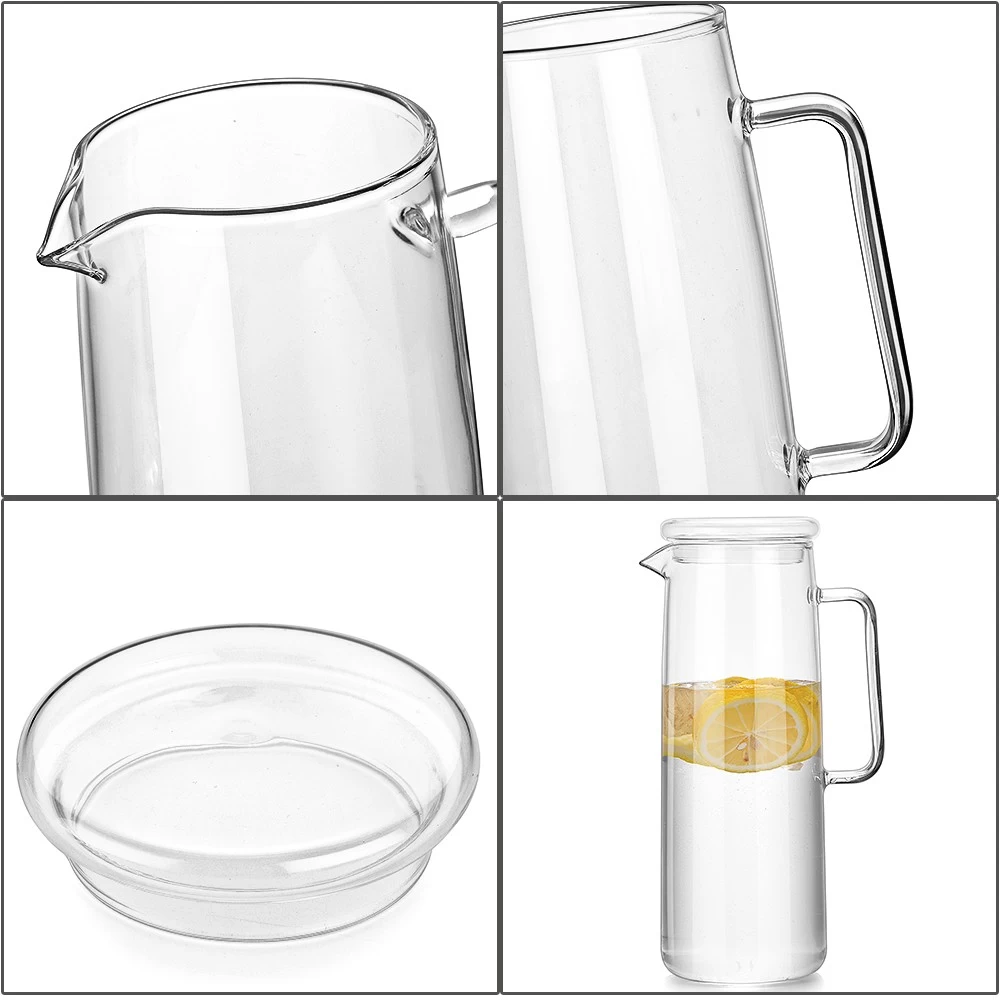Wholesale Juice Containers Drink Pitcher with Lid Glass Cold Water Jug Sun Tea Jar