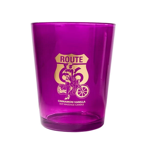 Custom Luxury Hot Stamping Decal Printing Candle Holder Glass