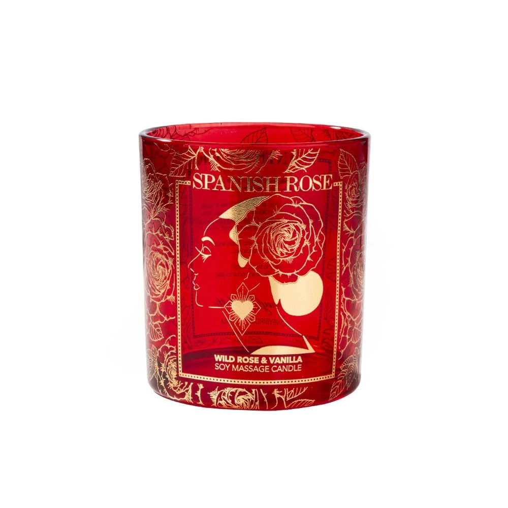 Custom Luxury Hot Stamping Decal Printing Candle Holder Glass