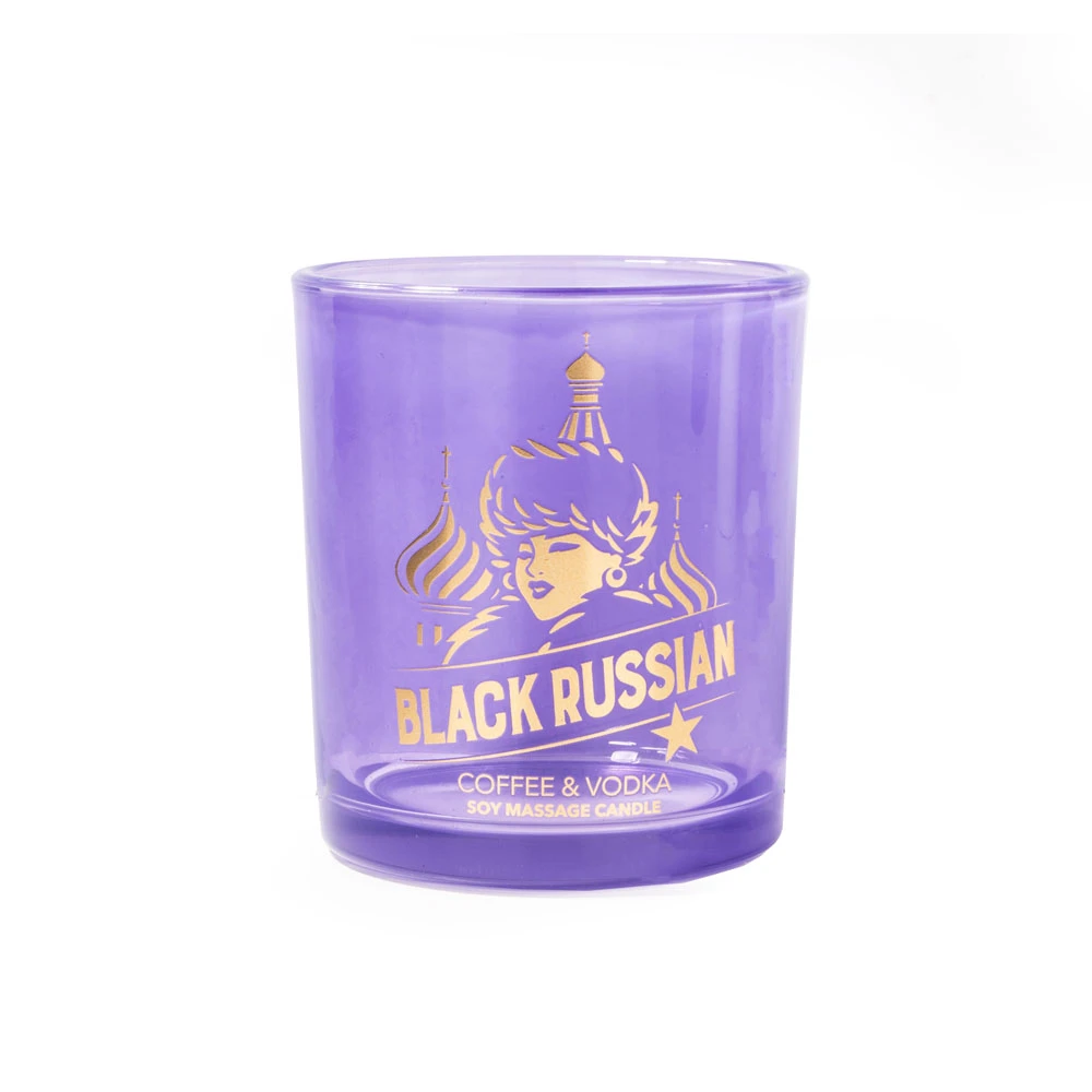 Luxury Gold Printing Candle Holder Glass Manufacture