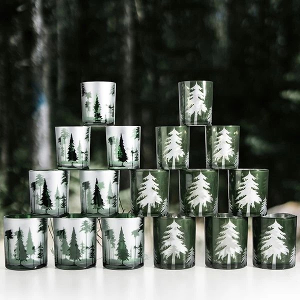 Woodland Pines Glass Jars Design and Wholesale
