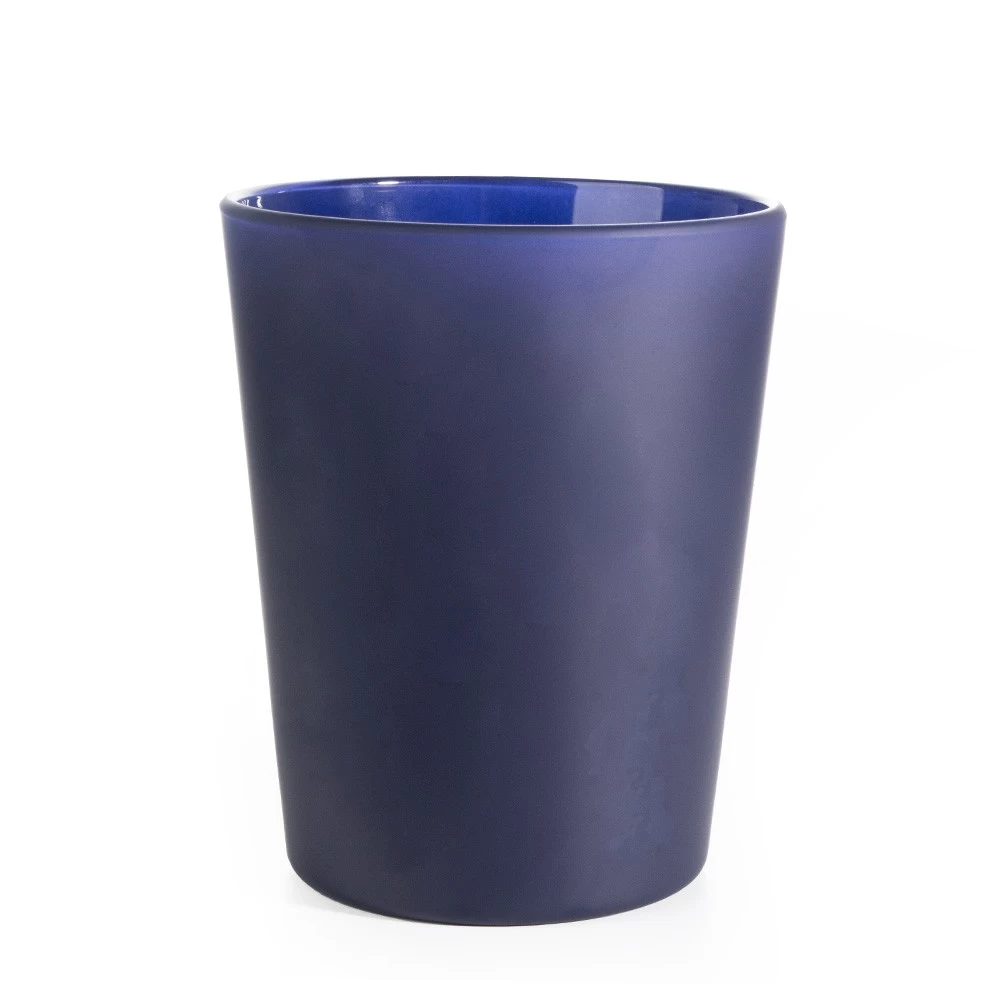 Matte Color Finish 35oz Large Conical Candle Jar, Planter Glass, Glass Vase