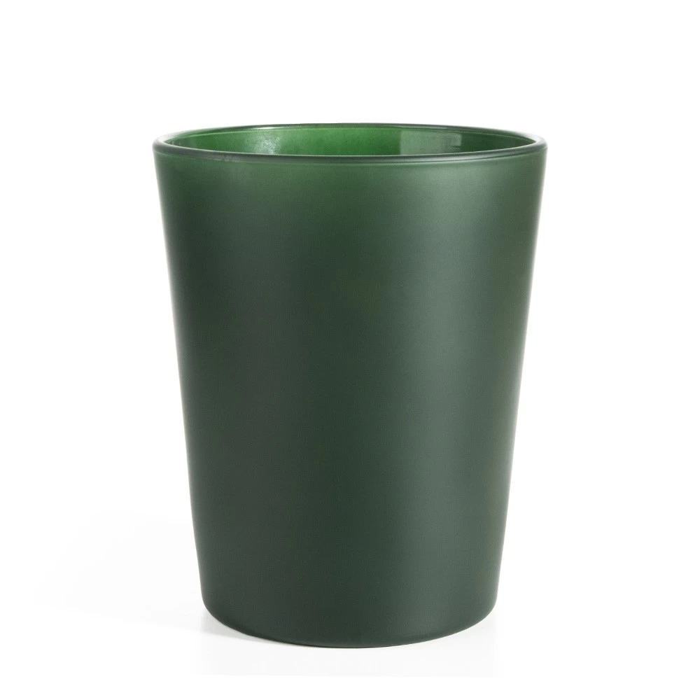 Matte Color Finish 35oz Large Conical Candle Jar, Planter Glass, Glass Vase