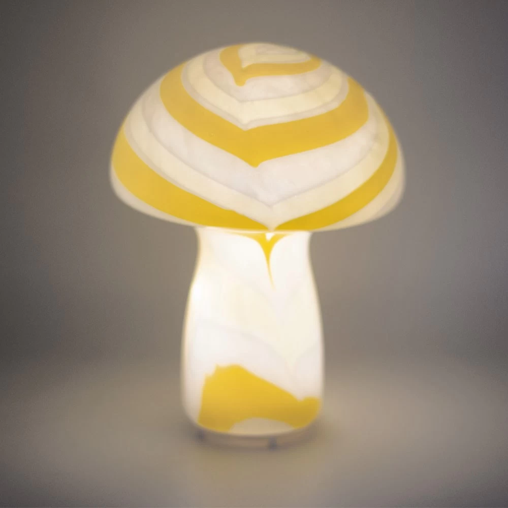 L 5.9' x H 7.48' Bulk Buy Handmade Glass Mushroom Lamps