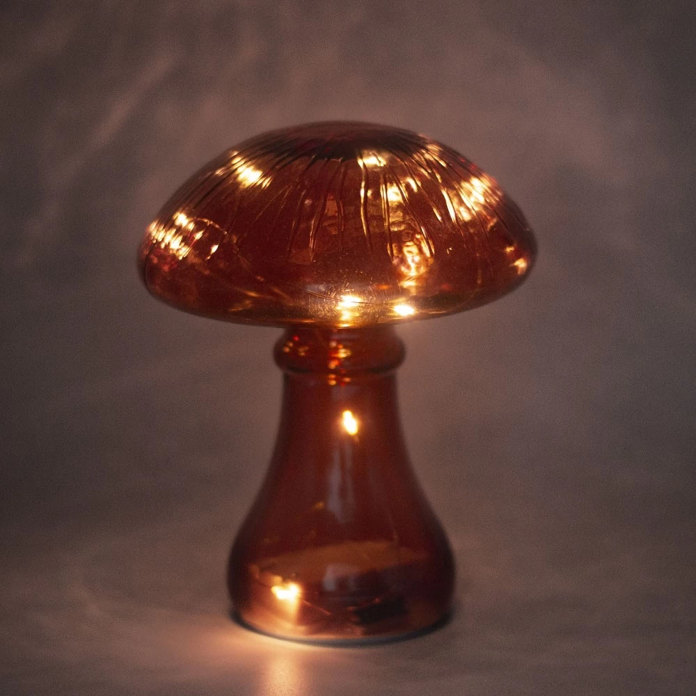 Lampka Grzybkowa 13,5x17cm Czerwona
