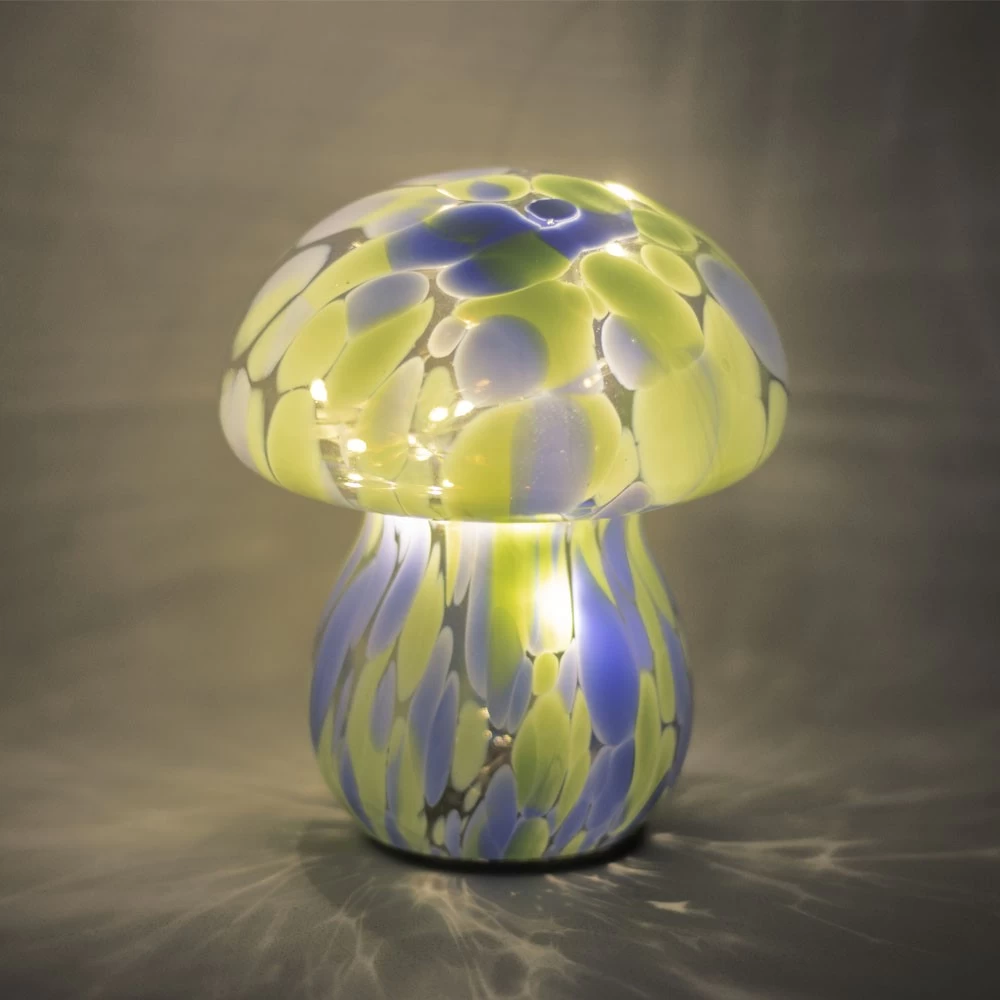 Mushy przenośna lampa LED zielona