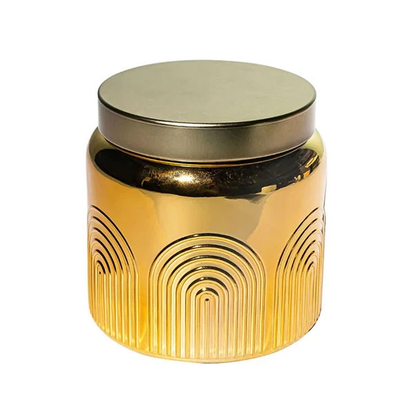Metallic gold candle jars wholesale