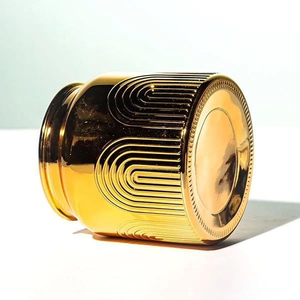 Metallic gold candle jars wholesale
