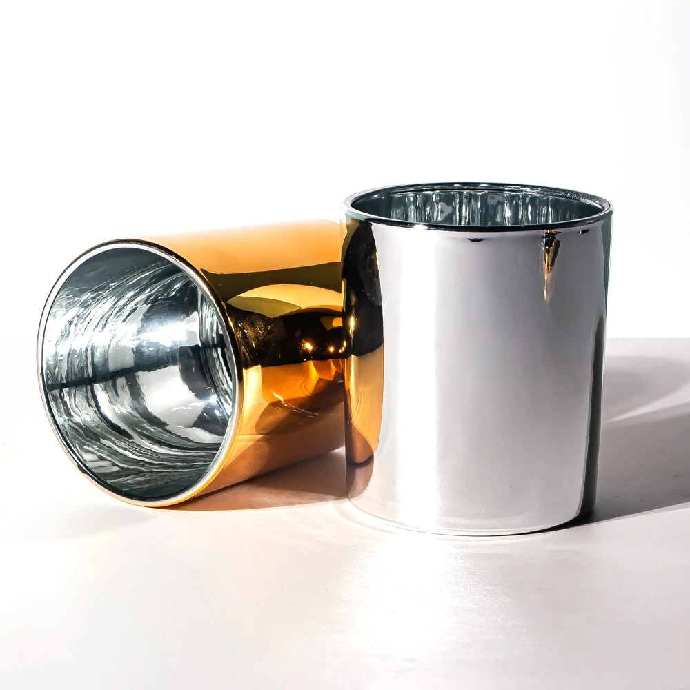 9oz Lustrous Gold Candle Glass Jar with Lid