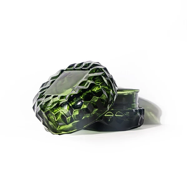 Macaron-Shaped Candle Glass Jar Forest Green