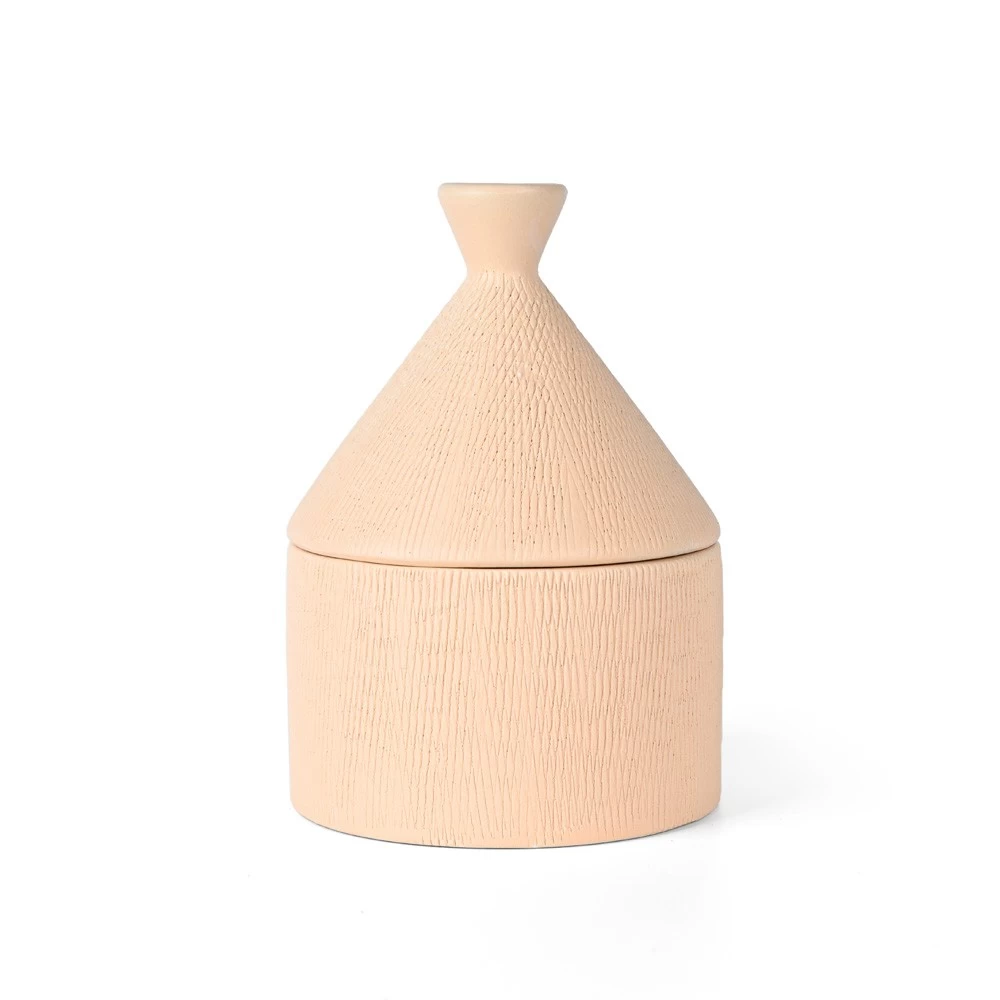 Decorative Storage Jars with Textured Lids for Modern Home Decor