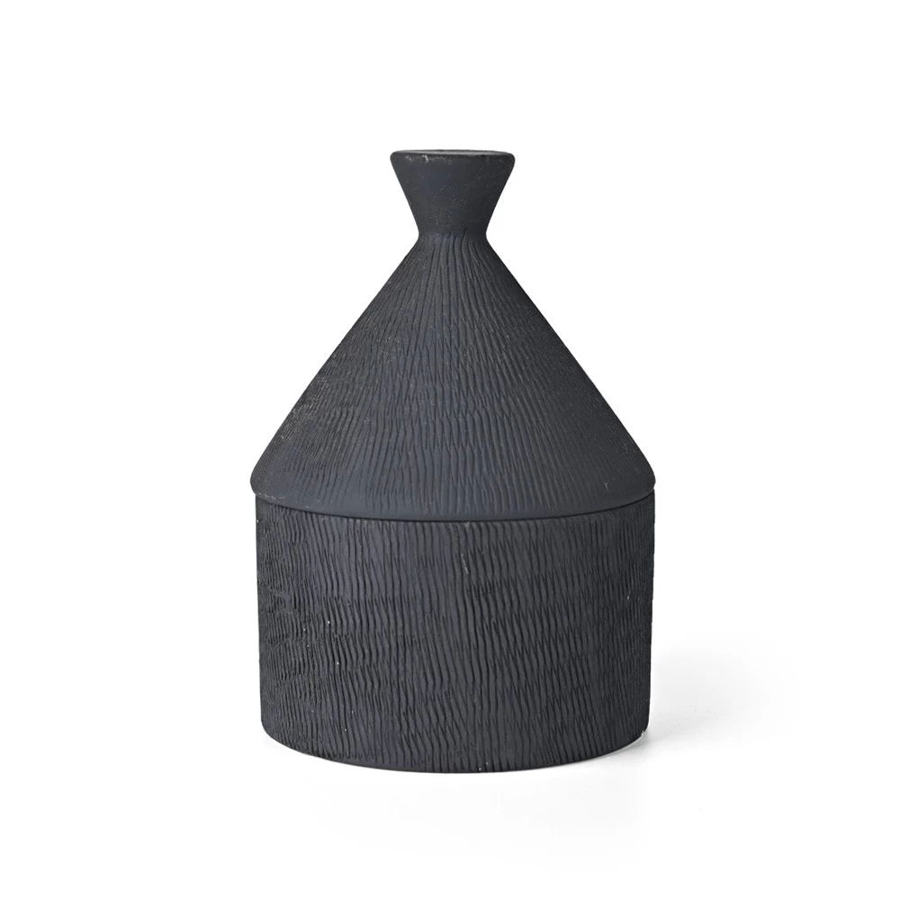 Decorative Storage Jars with Textured Lids for Modern Home Decor