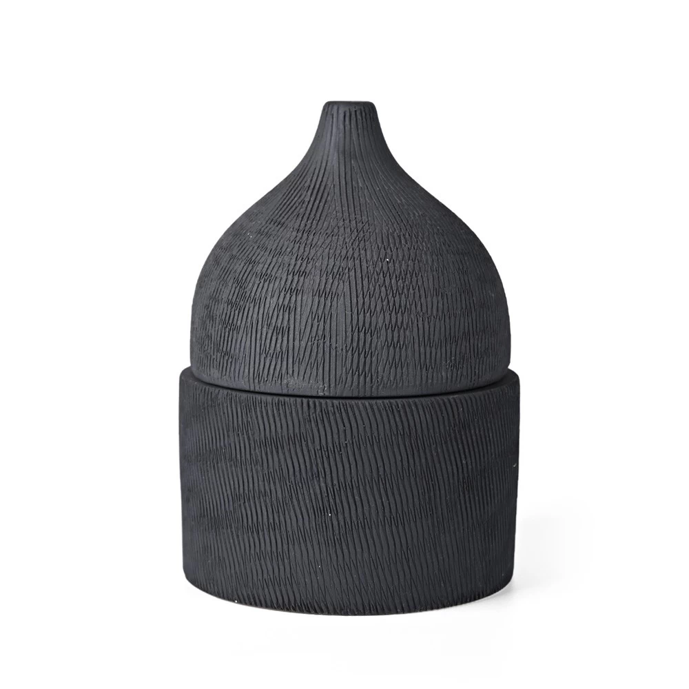 Decorative Storage Jars with Textured Lids for Modern Home Decor