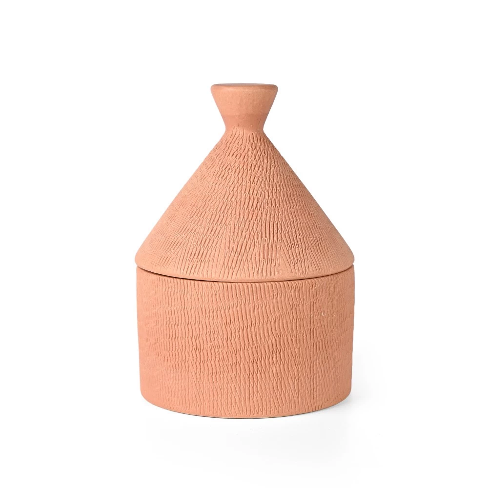 Decorative Storage Jars with Textured Lids for Modern Home Decor