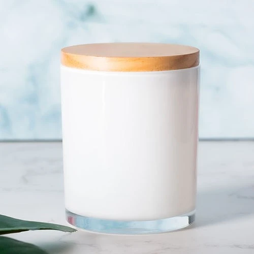 Chine Bougeoir en verre blanc usine directe