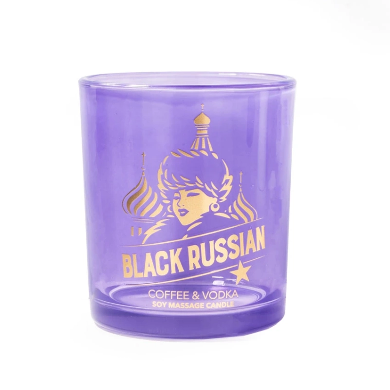 OEM frosted glass candle jars with lids