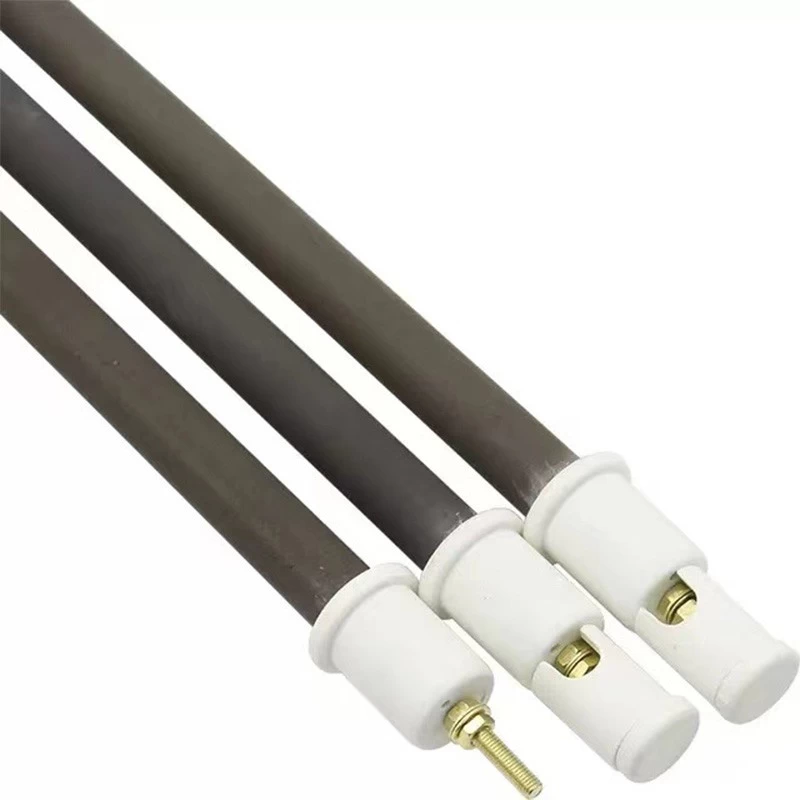 Tubo de calefacción eléctrica, tubo de calor de cerámica de carburo de silicio negro, varilla calefactora de fuego seco