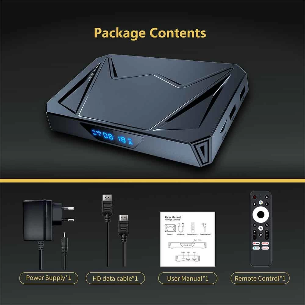 Allwinner H728 Qcta Core 8K Android 14 WiFi 6 TV Box