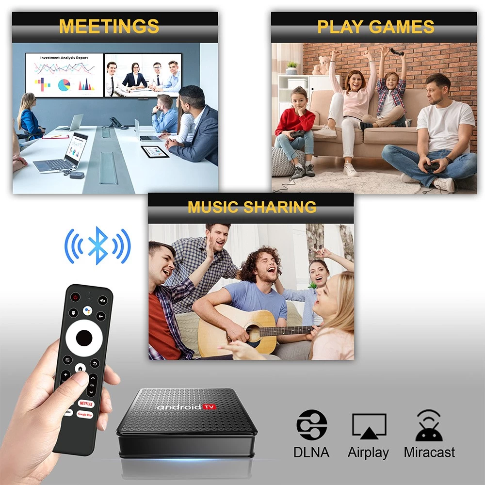 Allwinner H313 Quad Core WiFi 6 Android 10 Google ATV Voice Control 4K ULTRA HD Set Top Box