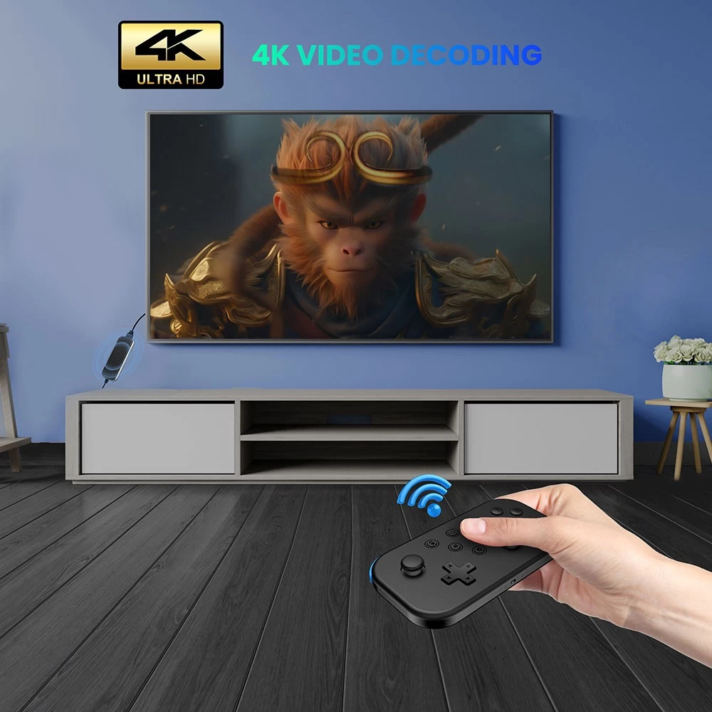 Amlogic S905X5M Quad Core AI-SR Android 14 TV Stick USB Type C 4K2K Android TV Stick
