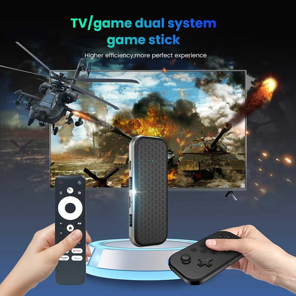 Amlogic S905X5M Quad Core AI-SR Android 14 TV Stick USB Type C 4K2K Android TV Stick