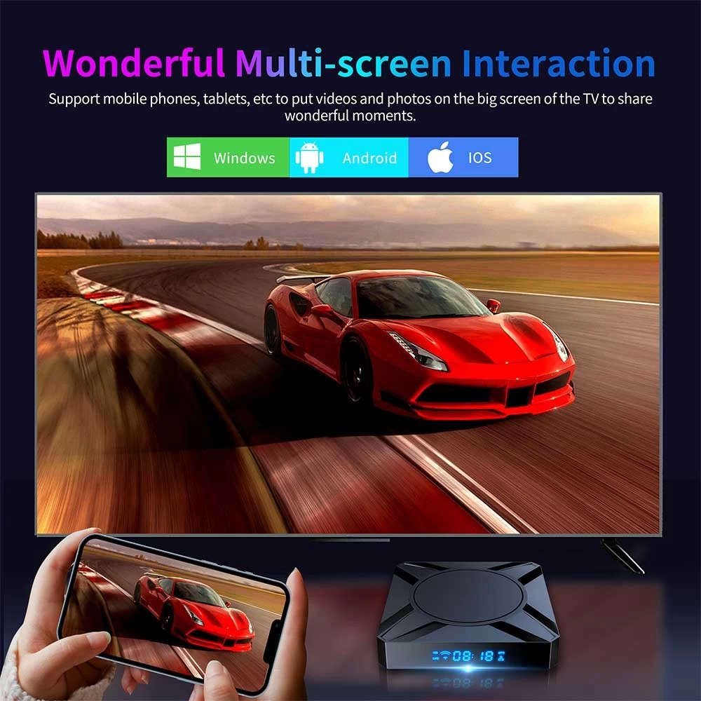 Amlogic S905X5-M Quad Core ARM Cortex A55 Mail G310 V2 6nm Chipset AV 1 Android 14 4K AI SR Dual WiFi Smart TV Box