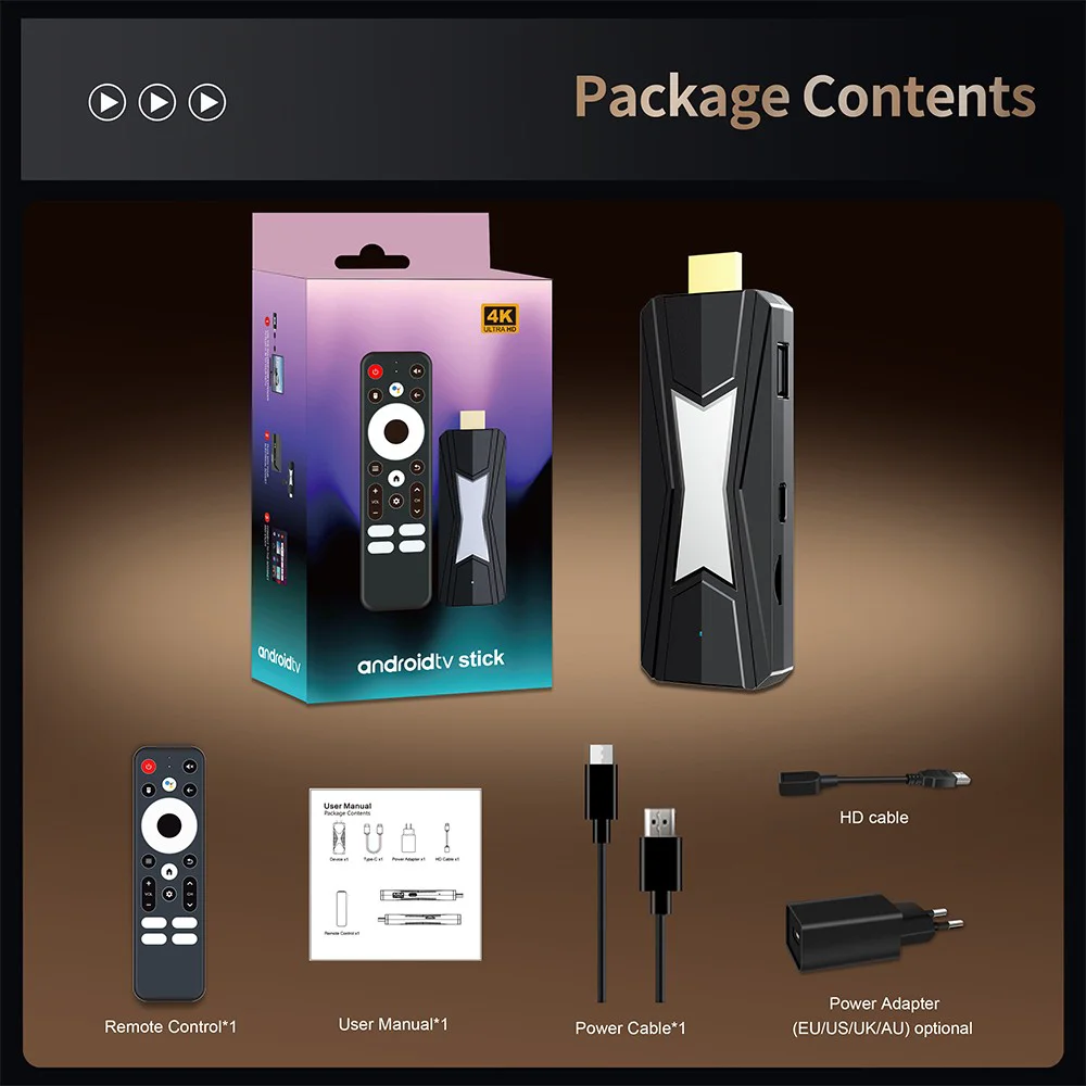 Amlogic S905X5M Android 14 4K TV Stick – AV1, AI Upscaling & Wi-Fi 6