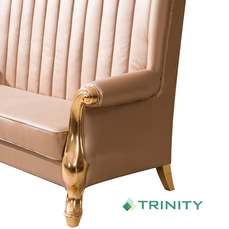 Bespoke Hotel Furniture American Upholstered Carved Channel Sofa