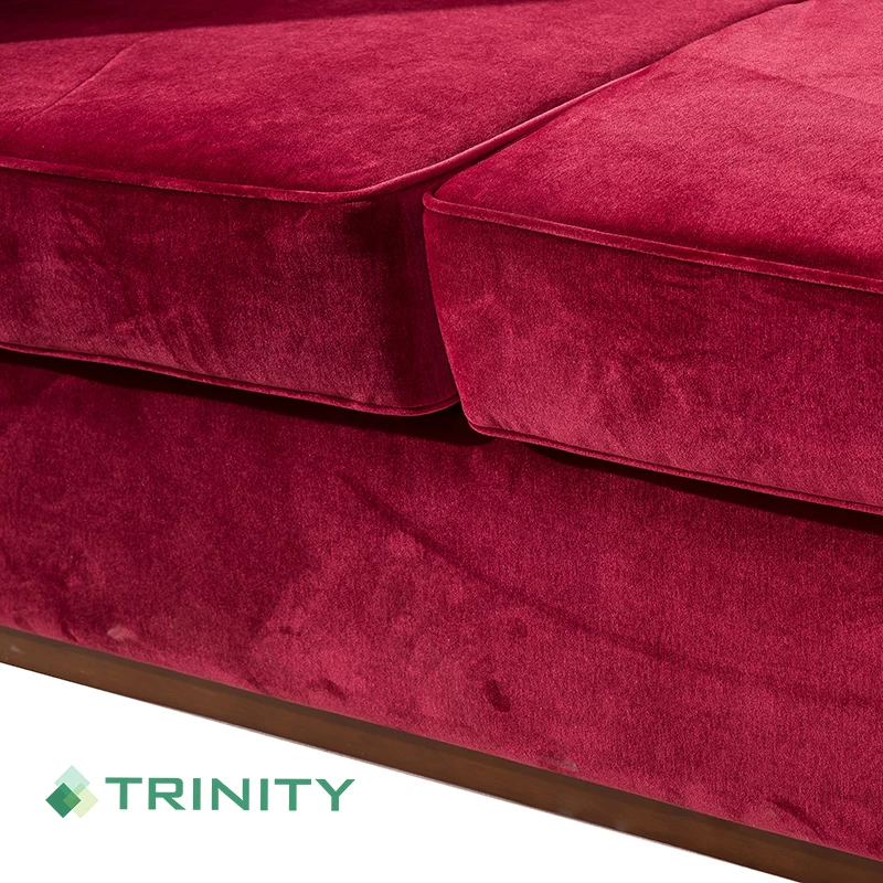 Nội thất khách sạn tùy chỉnh được bọc Ghế sofa tình yêu hiện đại màu đỏ nhung