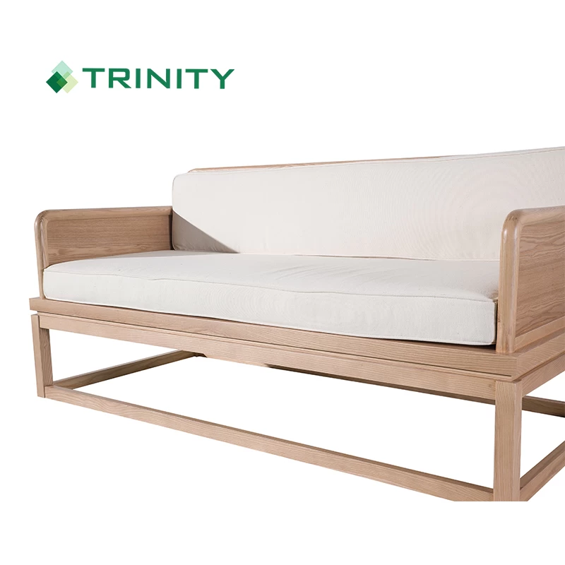 أريكة مصنوعة حسب الطلب من أثاث الضيافة الإسكندنافي بإطار من الخشب الصلب