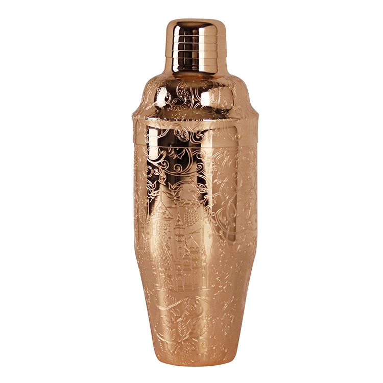 China Etched Stainless Steel Cobbler Shaker manufacturer