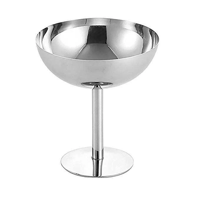 High Quality Ice Cream Cup Stainless Steel Stand Fruit Pudding Dessert Ice Cream Bowl