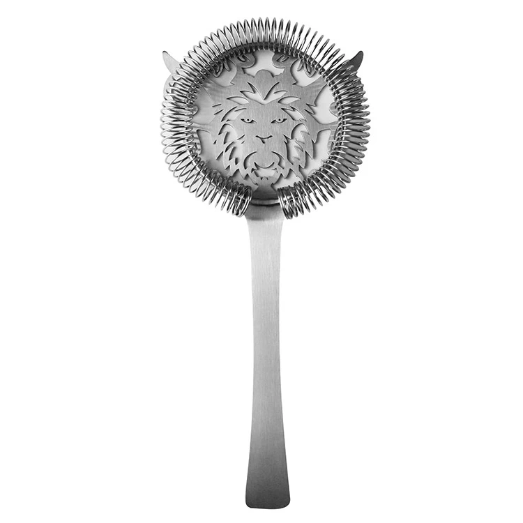High Quality Food Grade Stainless Steel Lion Shape Bartender Tools Bar Cocktail Strainer
