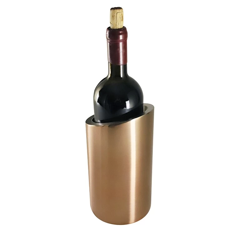 Hot Sale Metal Wine Bottle Cooler Bucket Straight Stainless Steel Ice Bucket