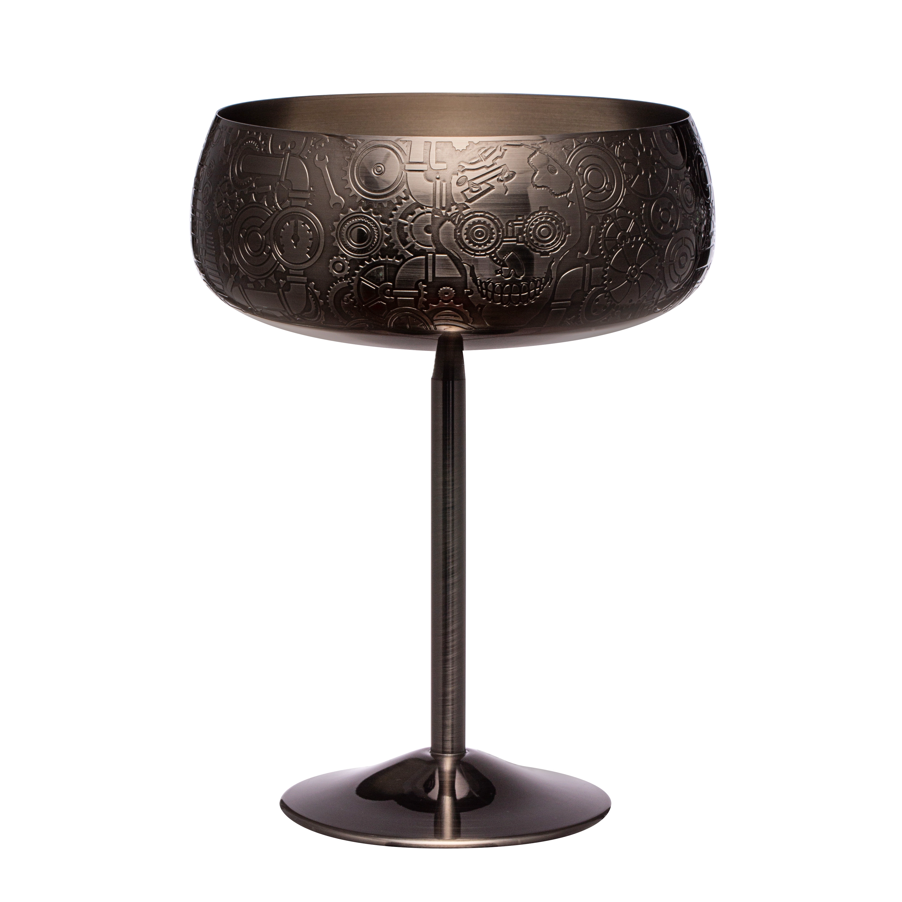 What’s the charm of steampunk-style martini glasses?