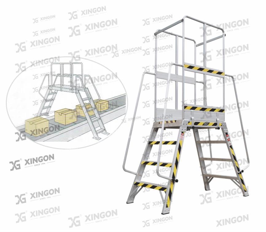 平台梯，平台阶梯，铝制，可定制高度，登机