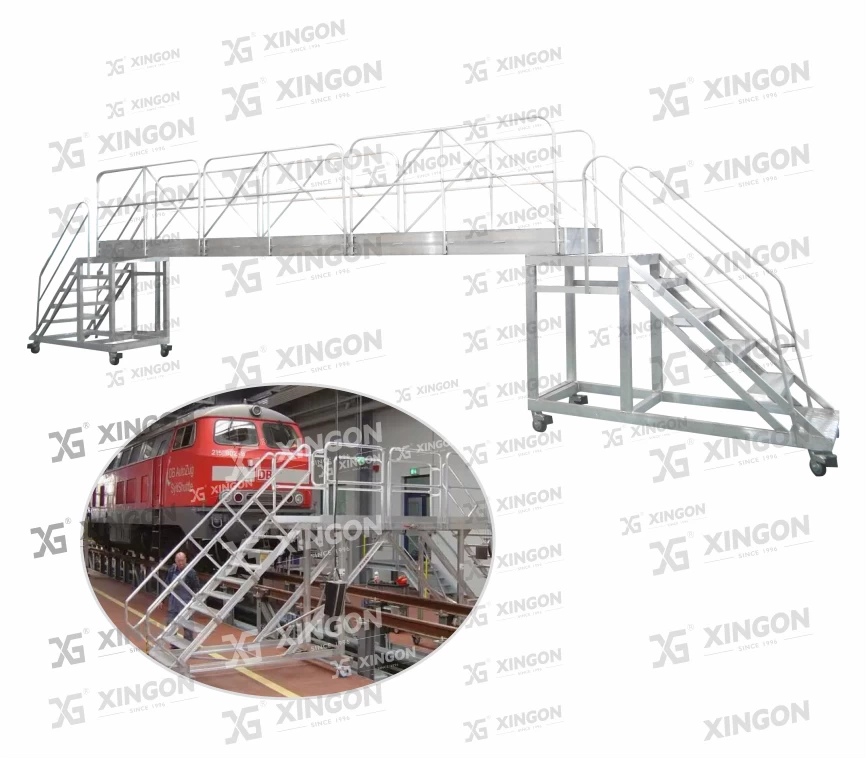 平台梯，平台阶梯，铝制，可定制高度，登机