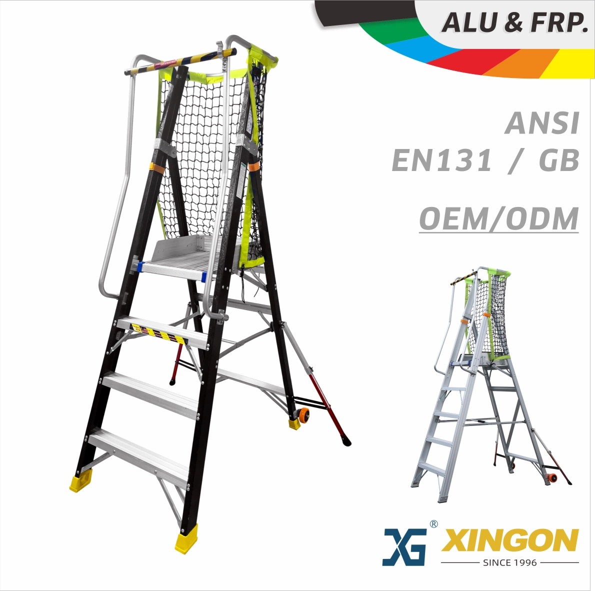 Китай XG-152ED/FD 【АЛЮМИНИЙ/СТЕКЛОСТЕКЛО】 Лестница-платформа производителя