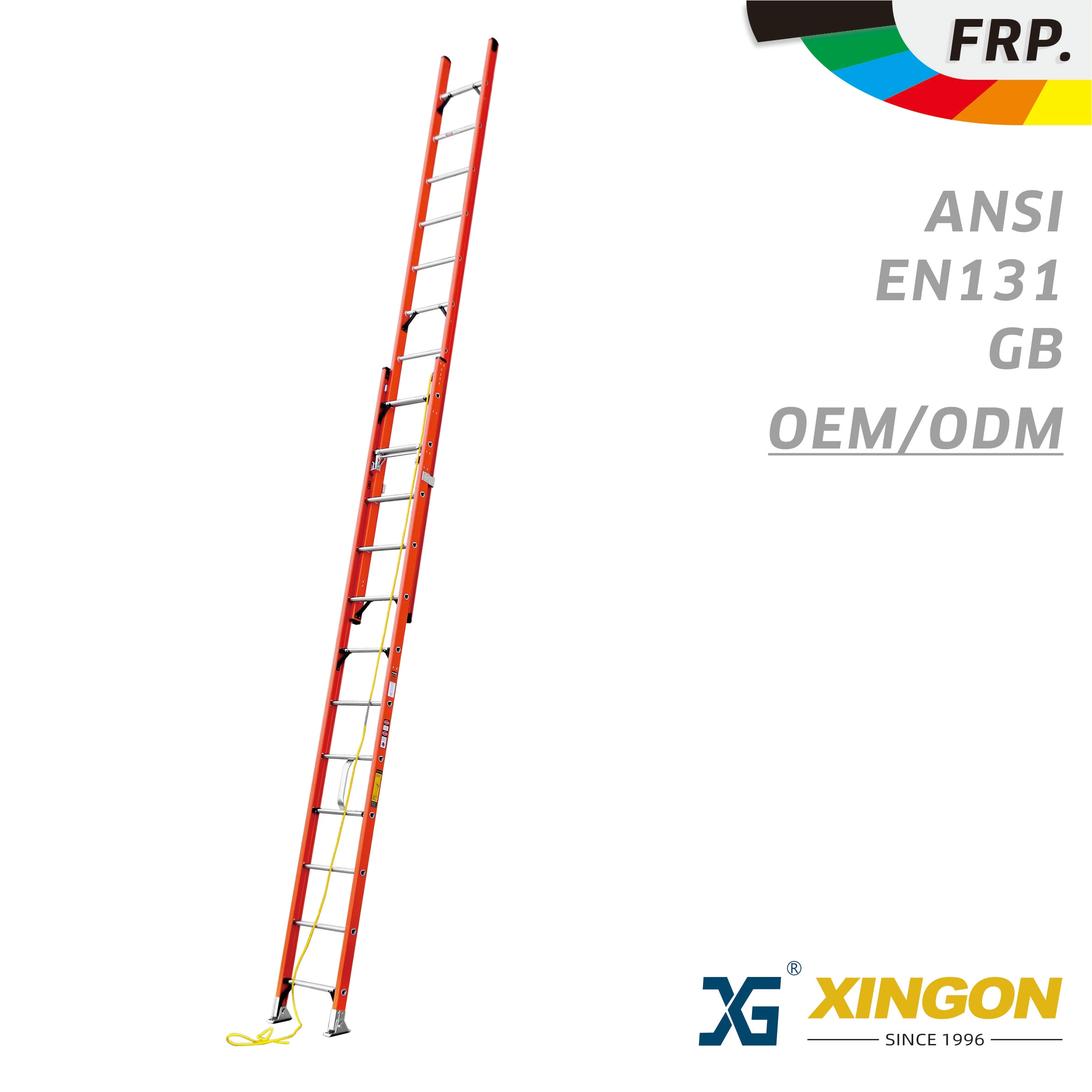 China XG-237F 【FIBERGLASS】  2 Section Extension Ladder ( ECO Style ) manufacturer