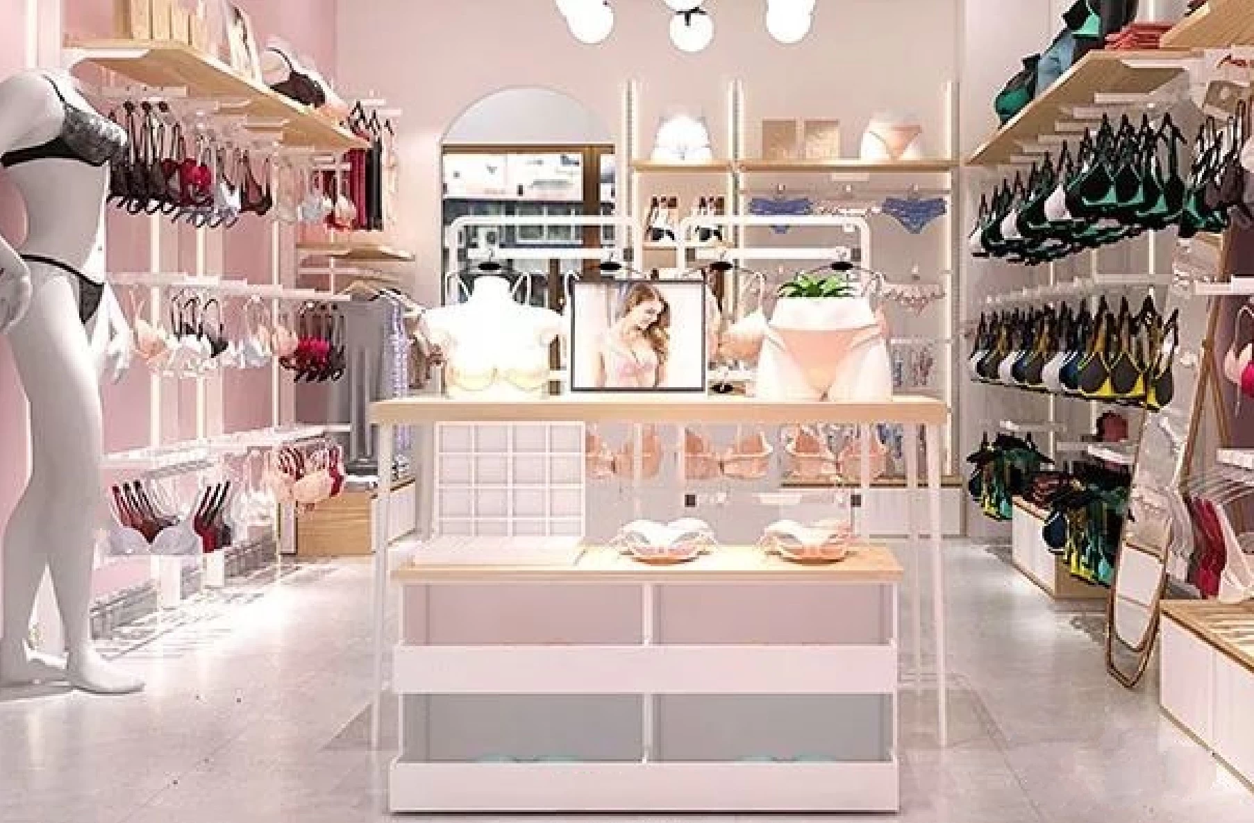 Customize Store Design For Underwear and Bra Display Rack