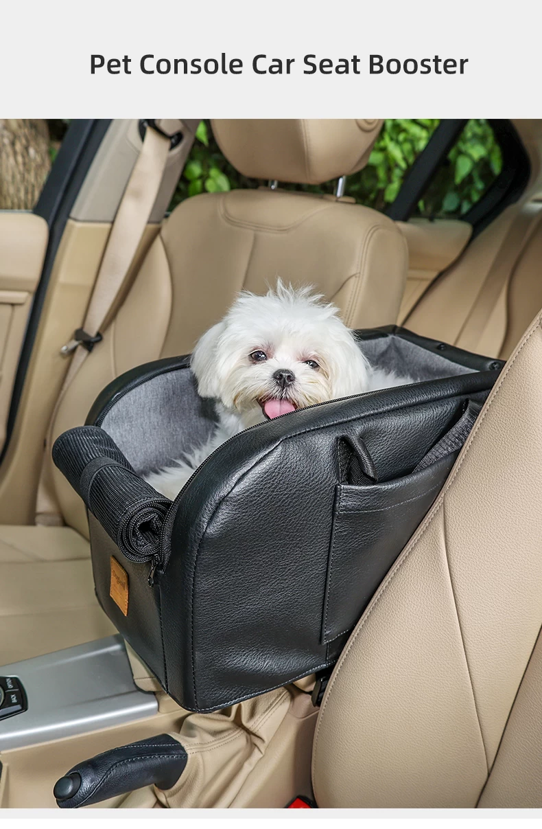 Rehausseur de siège d'auto pour console pour animaux de compagnie