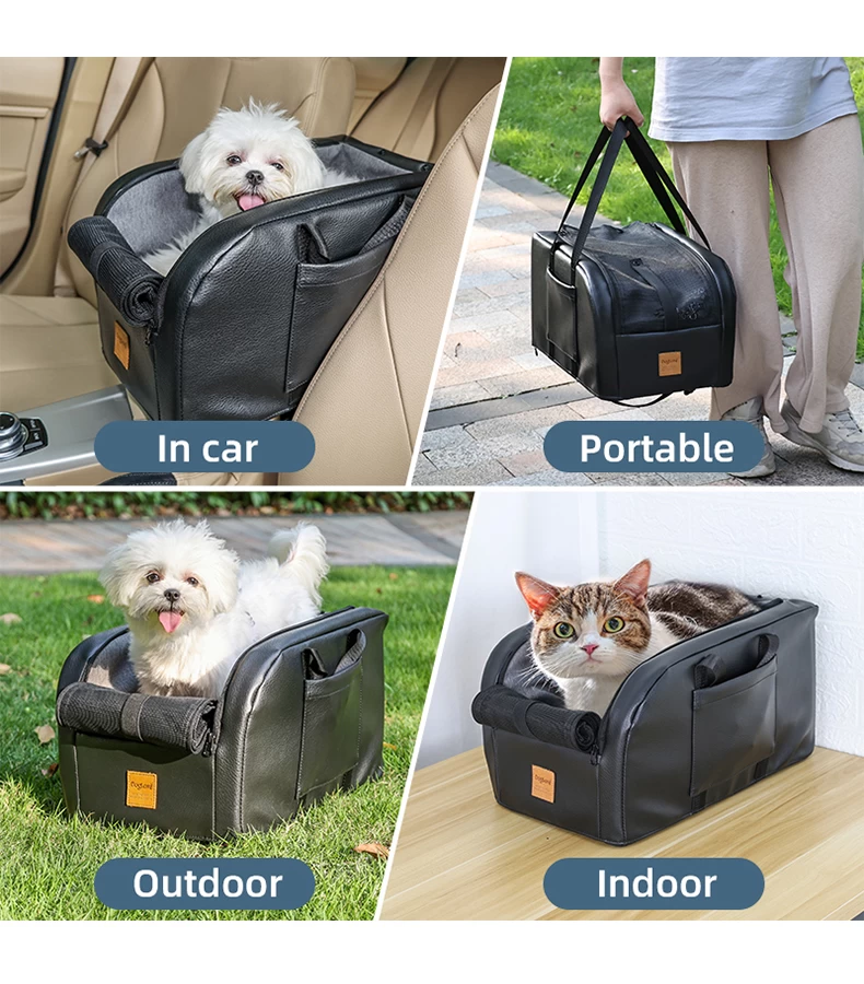 Sac de siège de voiture portable et étanche pour animaux de compagnie,  Polymères de sécurité pour