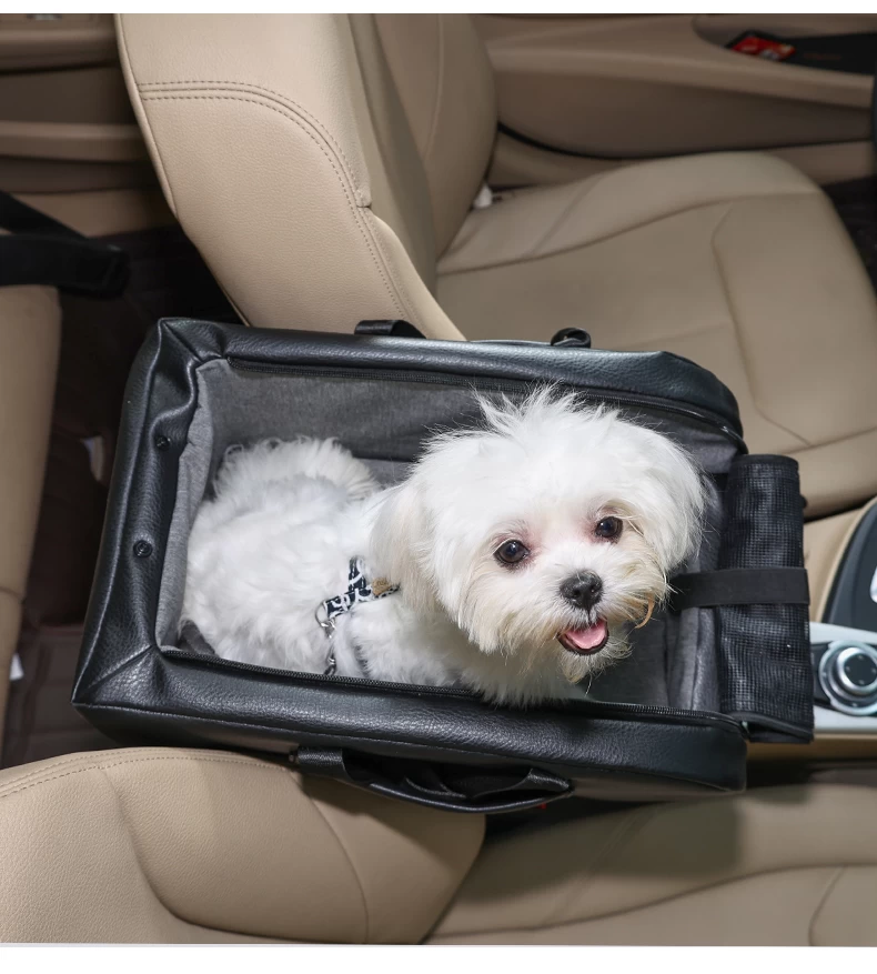 Rehausseur de siège d'auto pour console pour animaux de compagnie